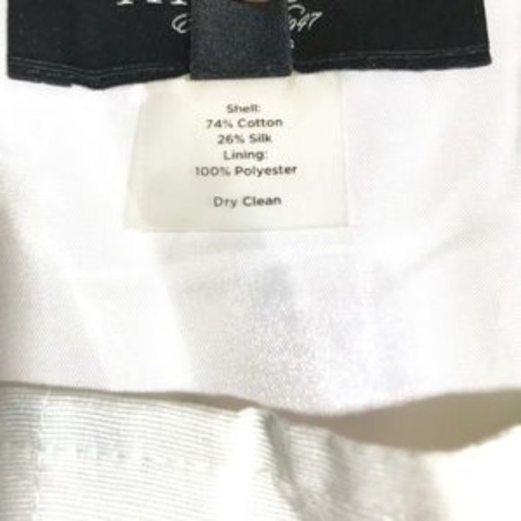 Talbots Soft White Butterfly Midi Skirt - Picture 5 of 5